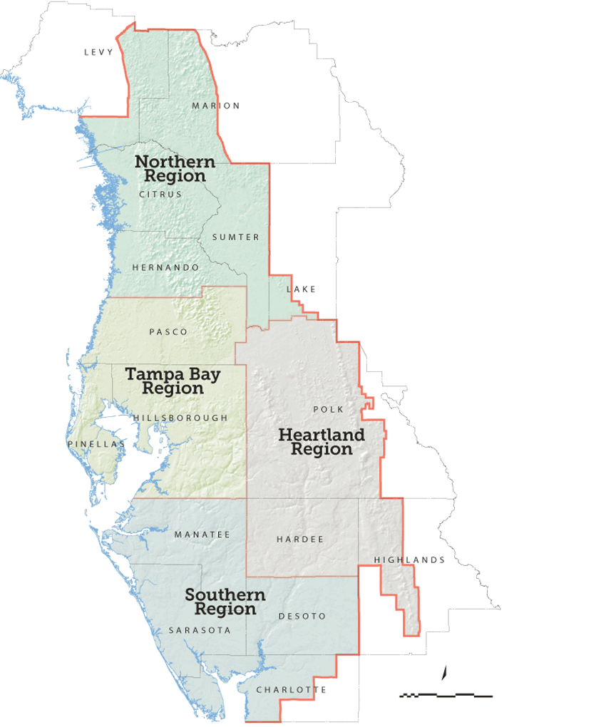 District Planning Regions map