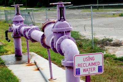 Reclaimed purple pipes