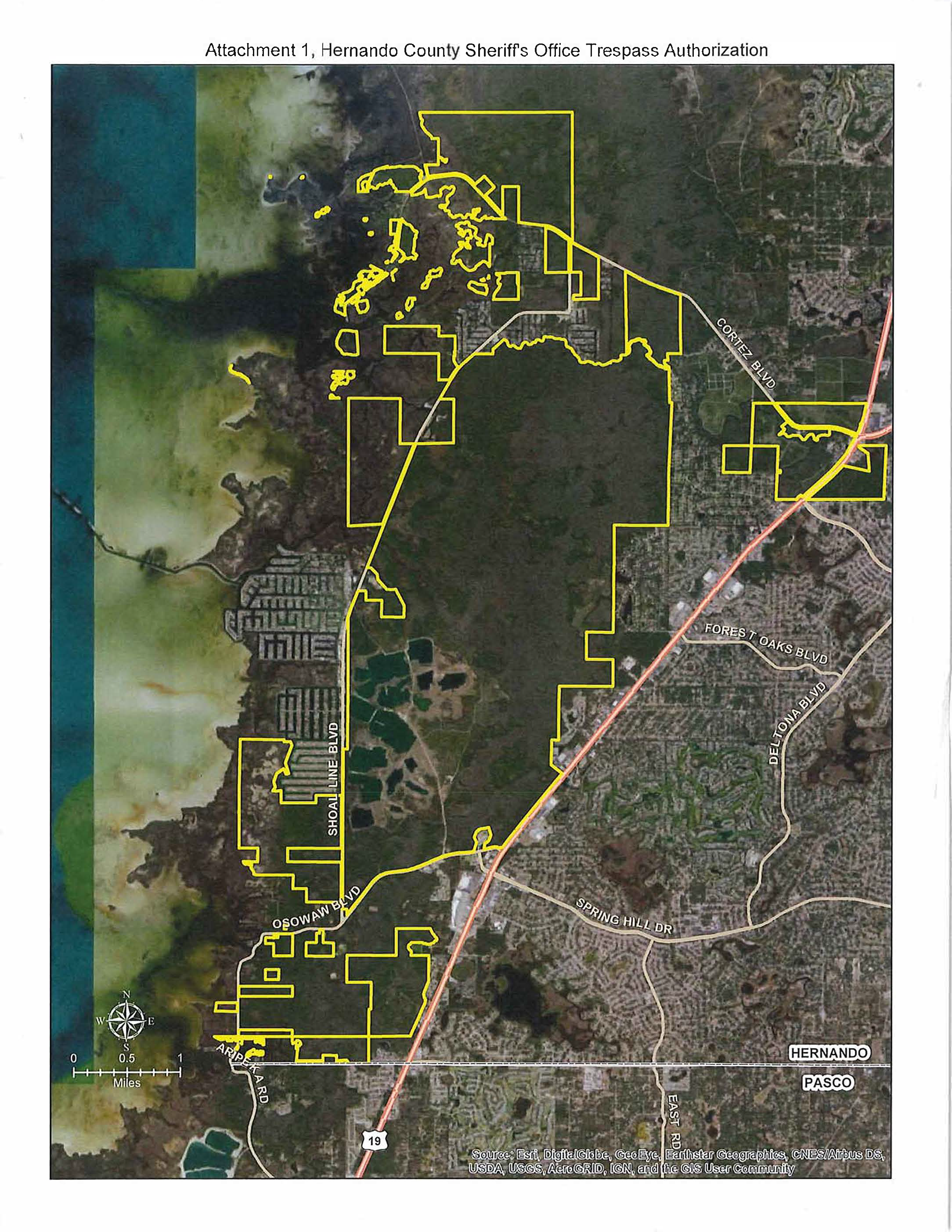 Map of Weeki Wachee boundries