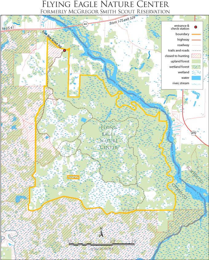 Flying Eagle Nature Center hunt map