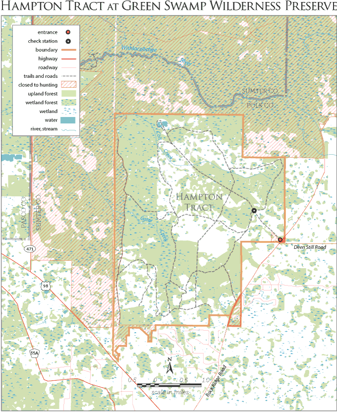 Hampton Tract hog hunt map