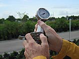 Measuring sprinkler pressure