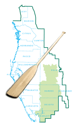paddle over District map