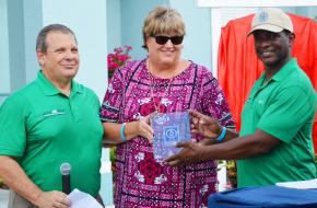 Michelle accepting award