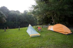 Two tents on campsite