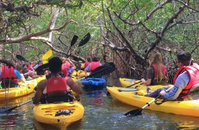 Students kayaking