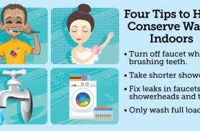 Infographic of four conservation tips