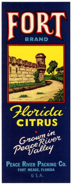 Fort Brand Florida citrus label