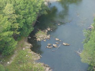 Aerial view of rock outcropping