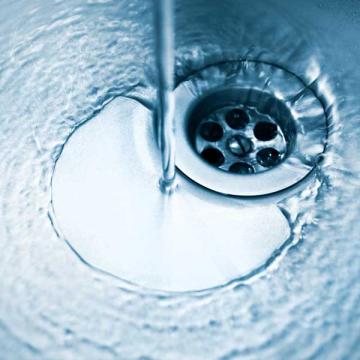 Water down the drain