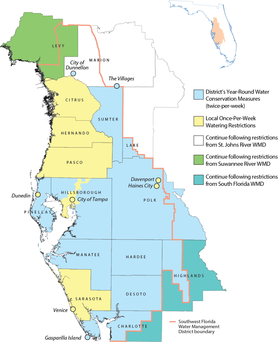 Map of District watering restrictions