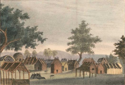 Illustration of a Seminole town
