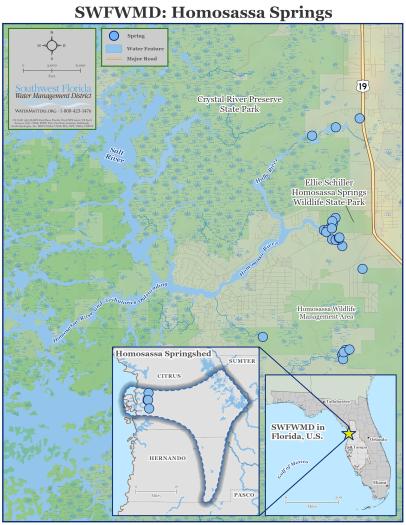 Map of Homosassa Springs