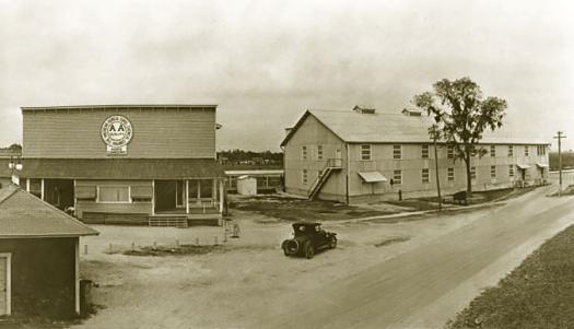 Historical photo of mining company store
