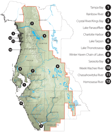 Map of SWIM priority areas