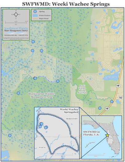 Map of Weeki Wachee Springs