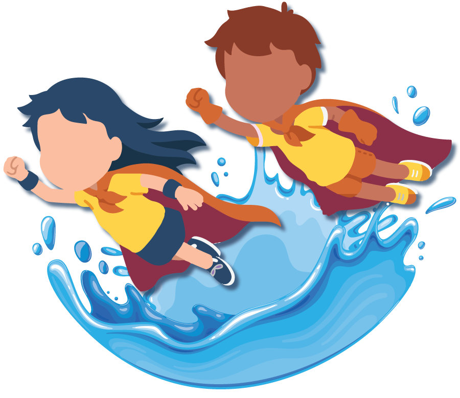 Water Superheros illustration
