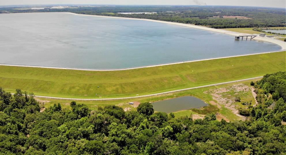 Aerial view of the C.W. "Bill" Young Reservoir