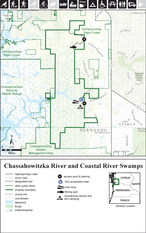 Chassahowitzka River and Coastal Swamps map thumbnail