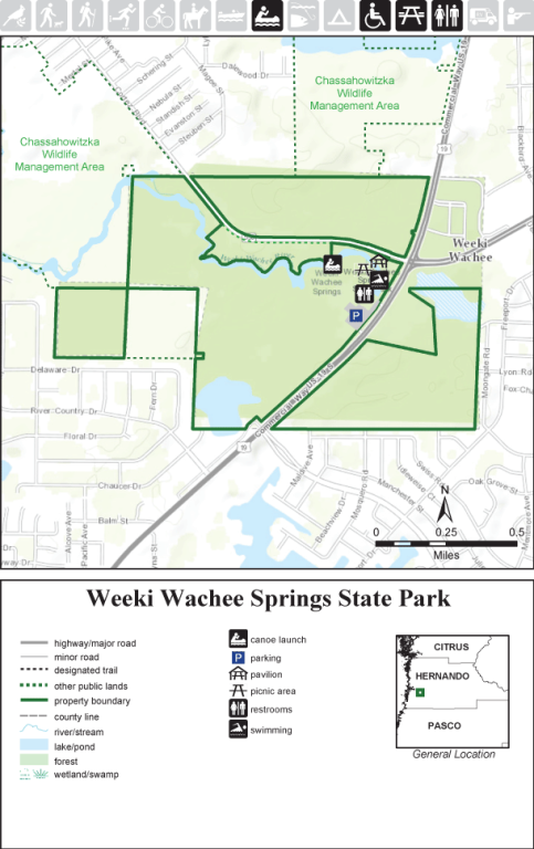 Weeki Wachee Springs State Park map  WaterMatters.org