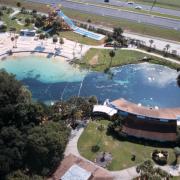 Aerial view of the springs