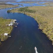 Aerial view of the Chassahowitzka River