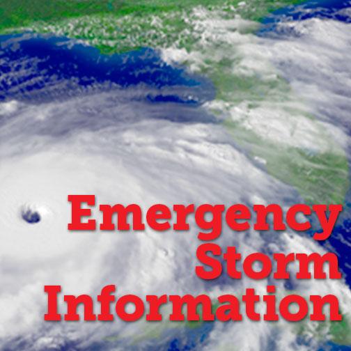 Emergency storm information graphic