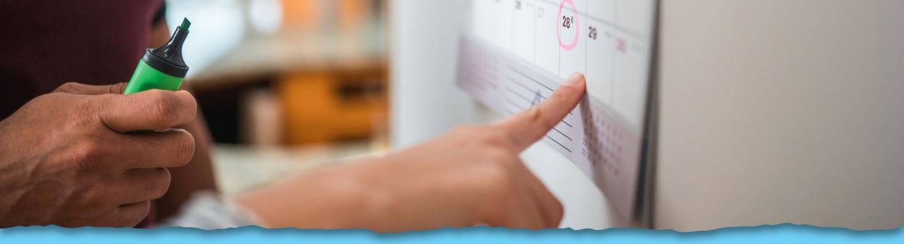 Pointing at a Calendar