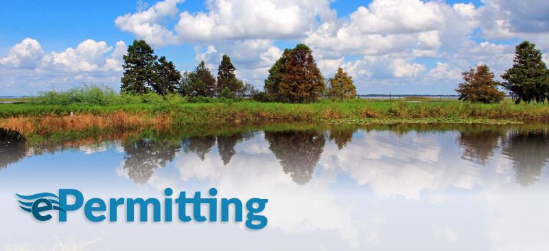 ePermitting with reflective Florida lake