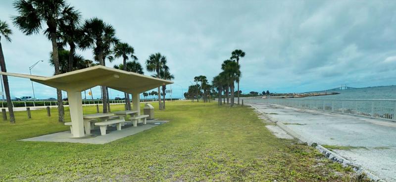 picnic pavilion by the bay