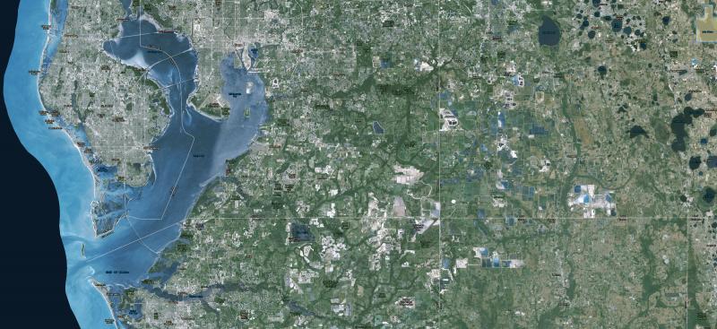Tampa Bay area aerial map
