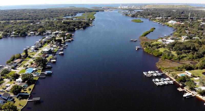 Aerial view of the Alafia River