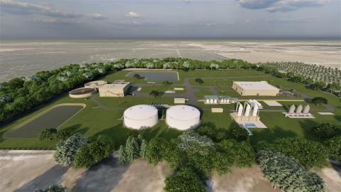 Aerial shot of project site