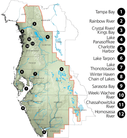 Map of SWIM priority areas