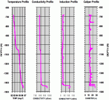 Geophysical logging profiles