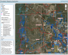 floodplain mapping computer system screenshot