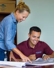 Intern Matthew Burgos with Senior Environmental Scientist Tammy Plazak