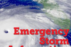 Emergency storm information graphic