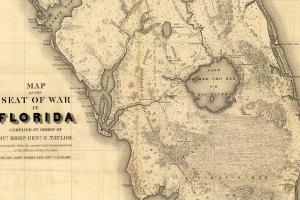 Map of Florida circa 1834