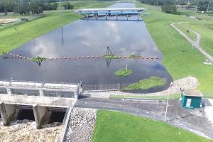 An aerial view of the Tampa Bypass Canal