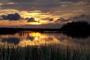 Beautiful sunset over Bayport marsh
