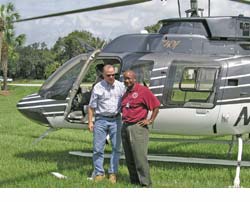 Moore and Watson at chopper