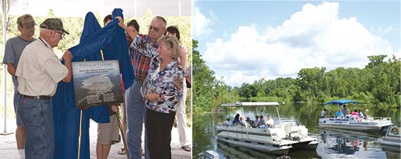 plaque unveiling and lake tour