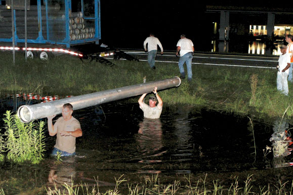 District response team helping Suwannee River Water Management District with flood in its area.