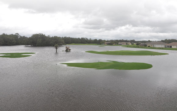 Rivard golf course flooded by Debby