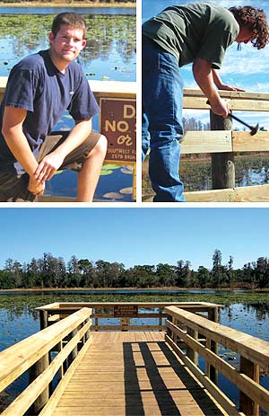 Eric Miller and his Eagle Scout project