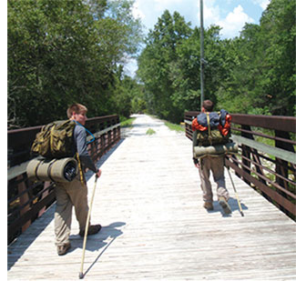 Hikers in the Green Swamp East Tract