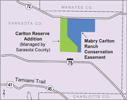 Carlton Ranch area map map
