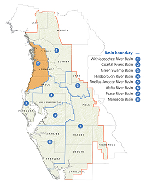 map of basin board boundaries