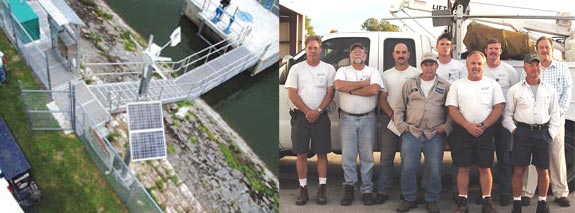 Medard Reservoir Dam and structures staff